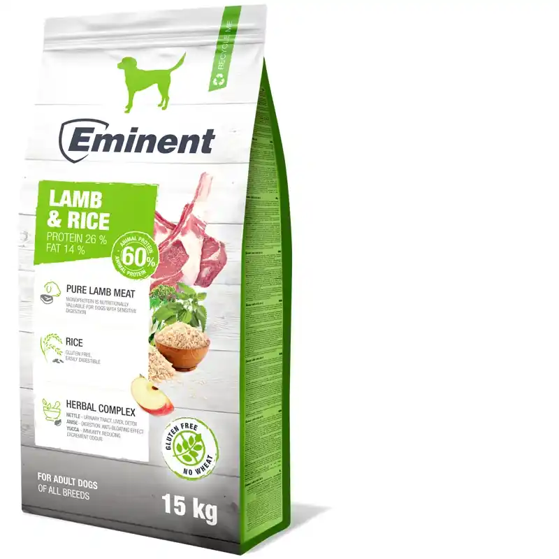 Zlevněný Eminent Dog High Premium Puppy Lamb&Rice 15kg