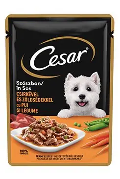 Akční Nabídka Cesar Tasty kapsička kuřecí ve šťávě 100g
