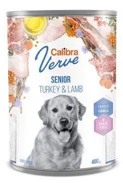 Top Prodej Calibra Dog Verve konz.GF Senior Turkey&Lamb 400g