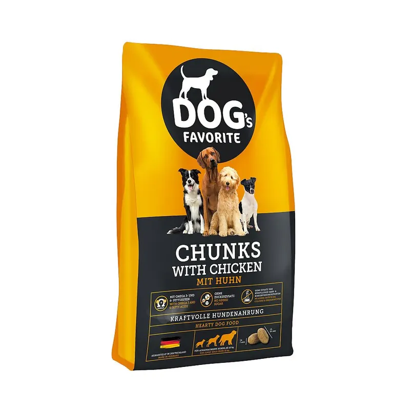 Dogs favorit Chunks with chicken 15 kg Časově Omezené
