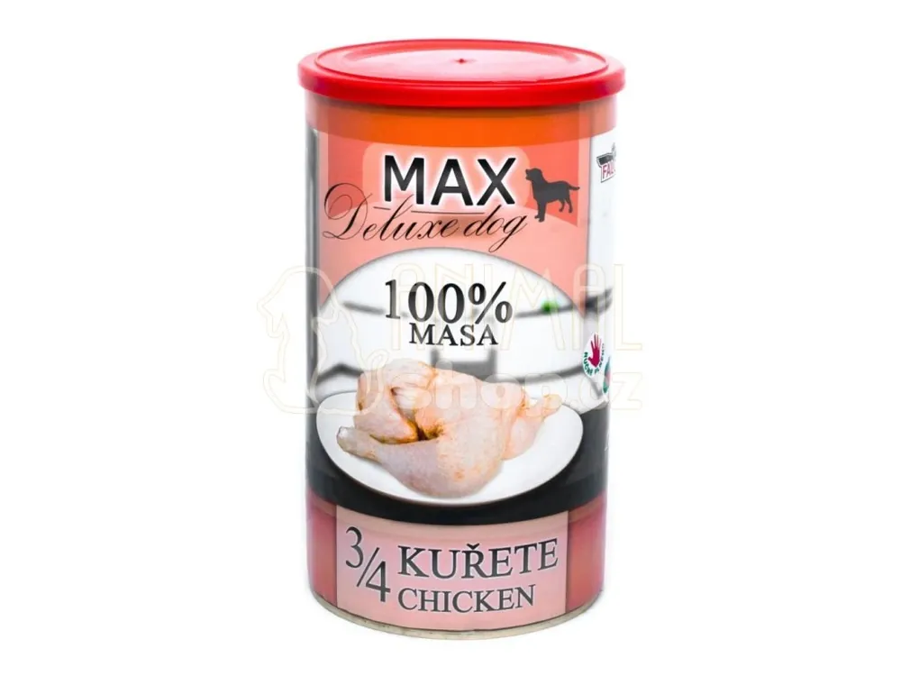 Nakupujte Hned MAX Deluxe Dog 3/4 kuřete, konzerva 1200 g