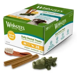 Pouze Dnes WHIMZEES Mix box dentální pamlsky pro psy M (12-18 kg) 28 ks