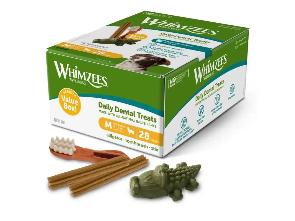 Pouze Dnes WHIMZEES Mix box dentální pamlsky pro psy M (12-18 kg) 28 ks