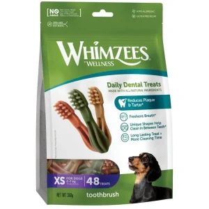 Kup Teď WHIMZEES Zubní kartáček dentální pamlsek pro psy XS (2-7 kg) 48 ks