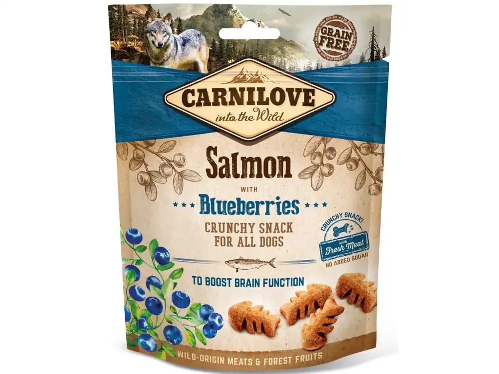 Carnilove Dog Crunchy Snack Salmon + Blueberries 200 g Akce