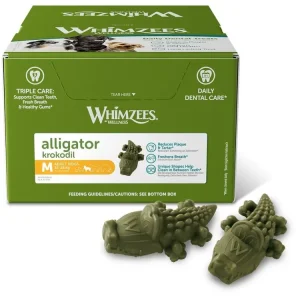 Vrácení Zdarma WHIMZEES Aligátor dentální pamlsek pro psy M (12-18kg)