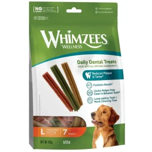 Omezená Nabídka WHIMZEES Stix dentální pamlsek pro psy L (18-27 kg) 7 ks