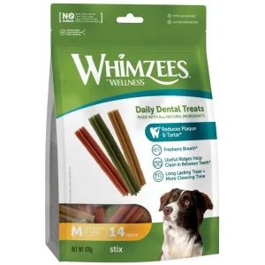Sezónní Sleva WHIMZEES Stix dentální pamlsek pro psy M (12-18 kg) 14 ks