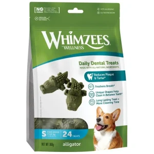 WHIMZEES Aligátor dentální pamlsek pro psy S (7-12 kg) 24 ks Sezónní Sleva