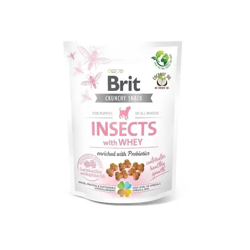 Brit Care Dog Crunchy Crack.Insec.Puppy Whey Prob 200g Jen Po Omezenou Doba