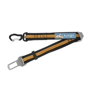 Tovární Cena Kurgo® Direct to Seat Belt Swivel Tether Bezpečnostní autopás pro psy s upínacím mechanismem oranžový