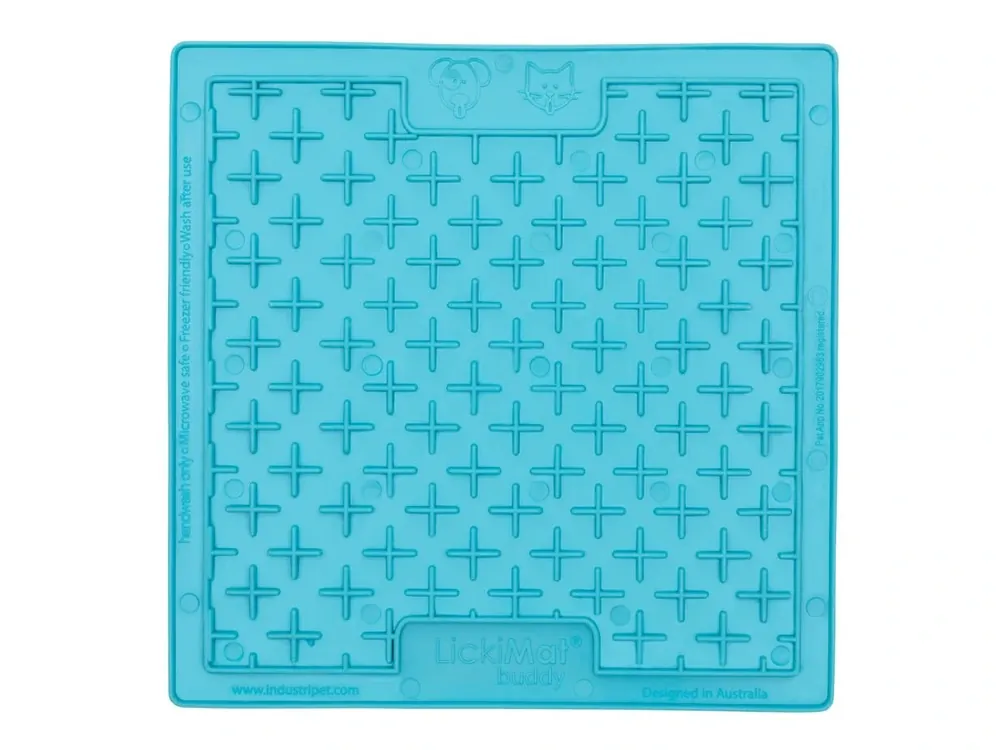 Bezpečná Platba Lízací podložka pro psy a kočky LickiMat Buddy, 20 x 20 cm, tyrkysová