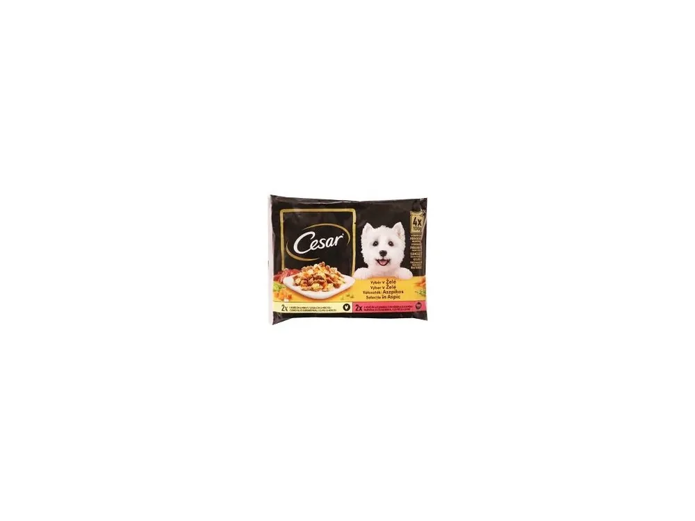 Cesar Selection kapsa výběr v želé 4x100g Rychlé Dodání