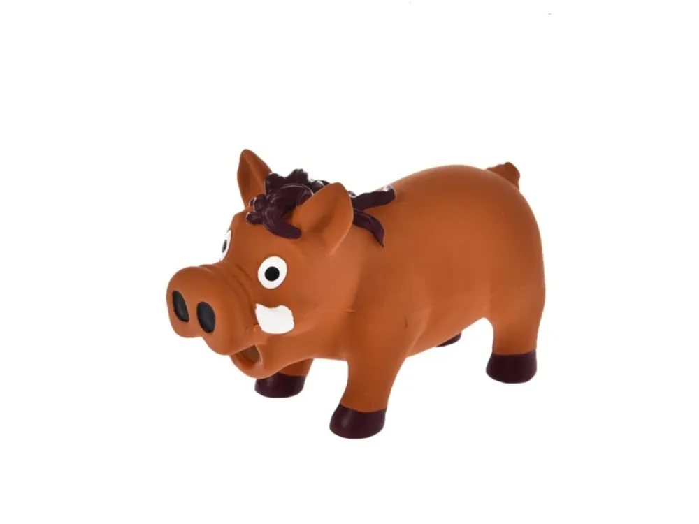 Hračka pes - divočák se zvukem latex 14,5 cm Víkendová Akce