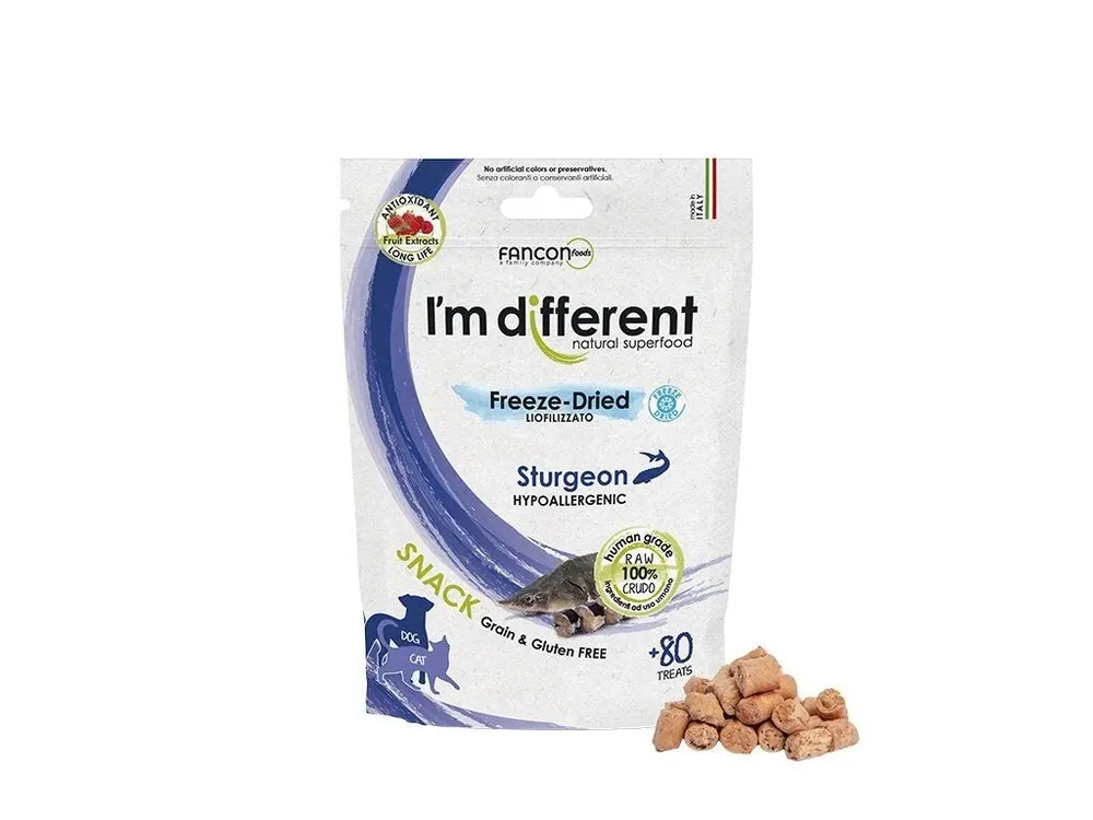 I´M DIFFERENT SNACK jeseter - mrazem sušený pamlsek, 40 g Víkendová Akce
