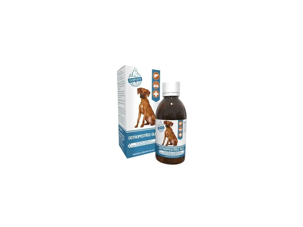 Ostropestřec olej pro psy TOPVET 200ml Značkový