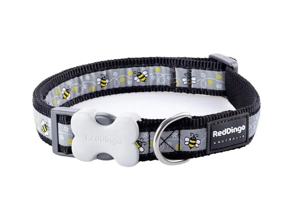 Red Dingo obojek – Bumble Bee Black – 20 mm x 30-47 cm Nejlepší Volba