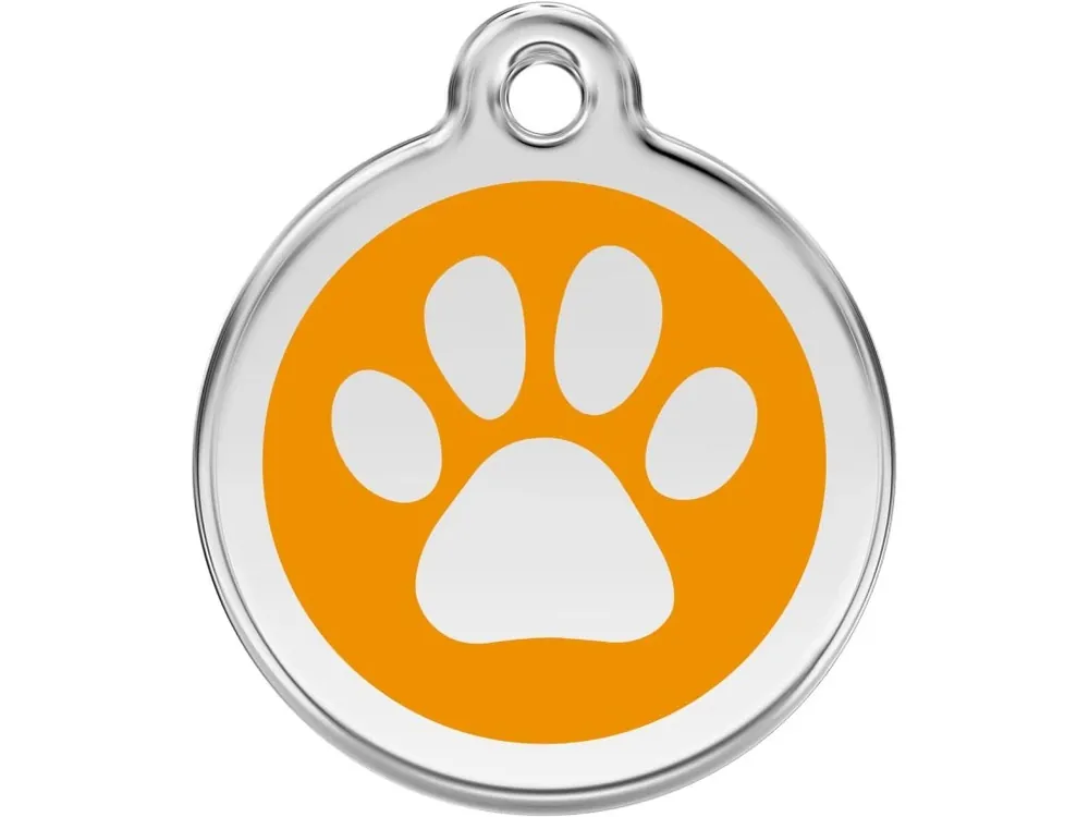 Red Dingo známka – Paw Print Orange – Tlapka oranžová velikost známky S - 20 mm Odeslání Ihned