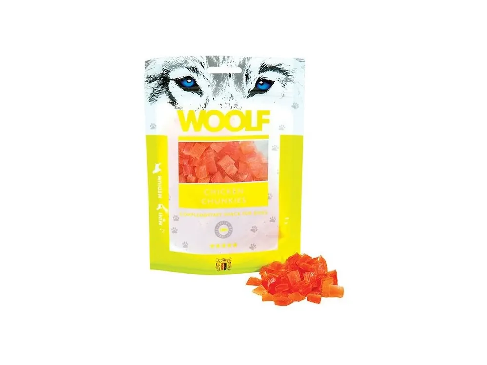 Jen Po Omezenou Doba Woolf Chicken Chunkies 100g