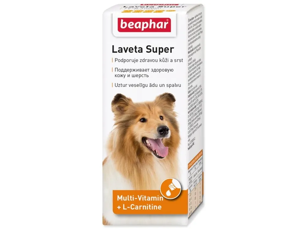 Autentický Kapky Beaphar vyživující srst Laveta Super 50ml