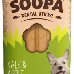 BALENÍ 10 ks – Soopa Dentální tyčinky s kapustou a jablkem 100 g Nejlepší Volba