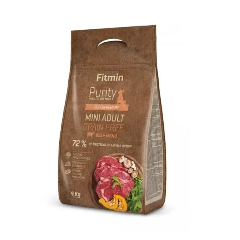 Nová Kolekce Fitmin Dog Purity GF Adult Mini Beef 4 kg Granule pro psy