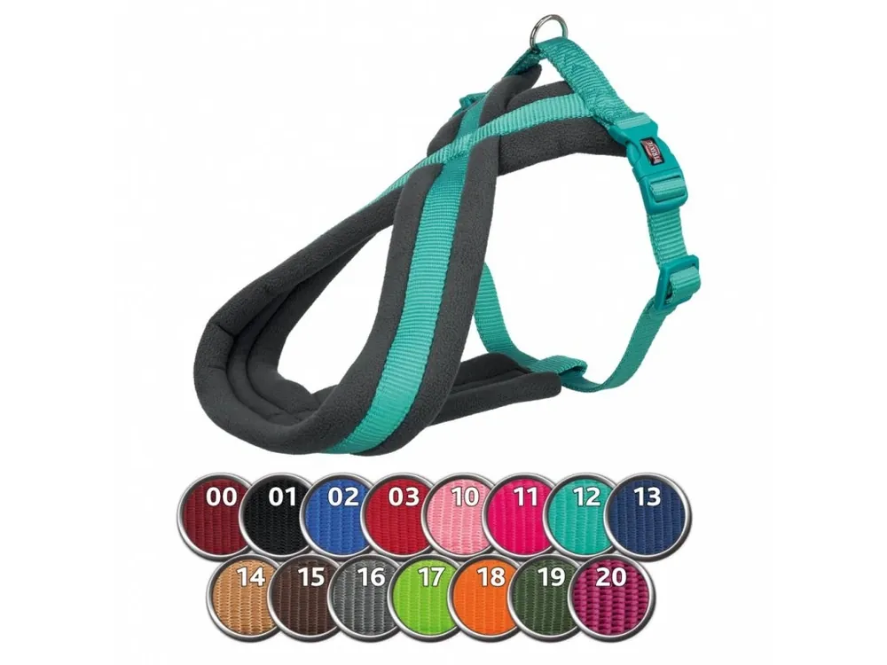 Nylonový postroj PREMIUM podšitý 45-70cm/25mm (M), - 01černá Omezená Nabídka