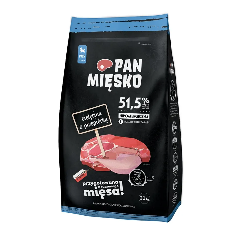 Ihned K Objednání PAN MIĘSKO Telecí s bažantem pro štěňata L 20 kg