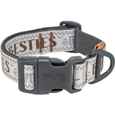 Super Cena BE NORDIC obojek extra široký, šedá M-L 40-60 cm/ 38 mm